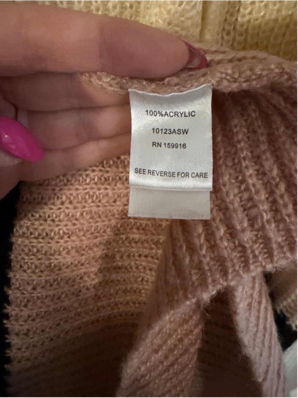 Feel In Color Block Open Front Cardigan - Black Purple Pink Cream - Size Medium - Picture 3 of 5